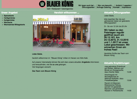 Blauer König - Restaurant in Köln in Köln
