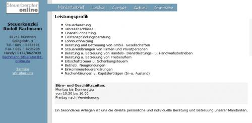 Firmenprofil von: Steuerkanzlei Rudolf Bachmann in München