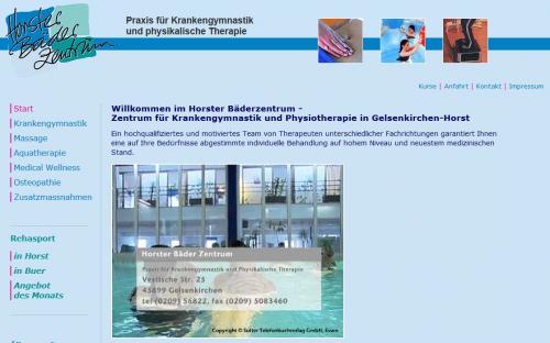 Firmenprofil von: Praxis für Krankengymnastik und physikalische Therapie – Horster Bäder Zentrum in Gelsenkirchen