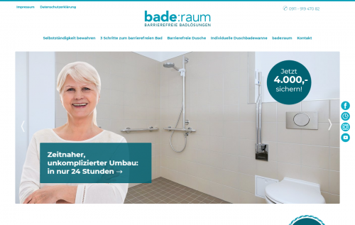 Firmenprofil von: Barrierefrei duschen: Badlösungen von bade:raum