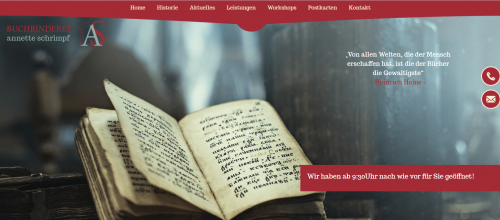Firmenprofil von: Professionelle Buchbindung – Buchbinderei Schrimpf in Mannheim 