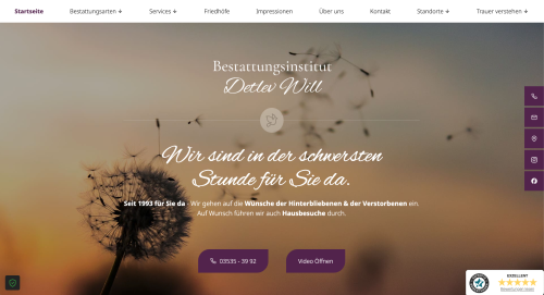 Firmenprofil von: Würdevolle Bestattungen in Herzberg: Bestattungsinstitut Detlev Will