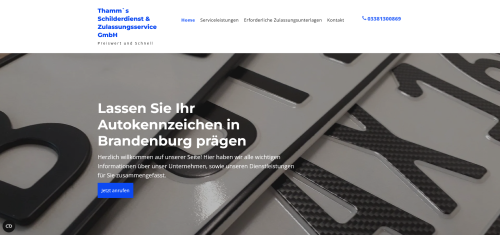 Firmenprofil von: Thamm’s Schilderdienst & Zulassungsservice GmbH – Über 30 Jahre Erfahrung