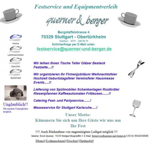 Firmenprofil von: Festservice und Equipmentverleih Querner & Berger in Stuttgart