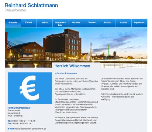 Firmenprofil von: Steuerberater Reinhard Schlattmann in Duisburg
