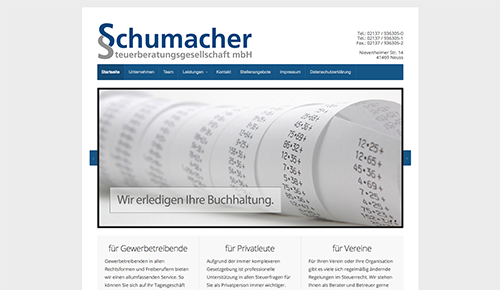 Firmenprofil von: Steuerkanzlei Schumacher in der Region Neuss Uedesheim - Ihr Steuerberater, Ihr Vorteil