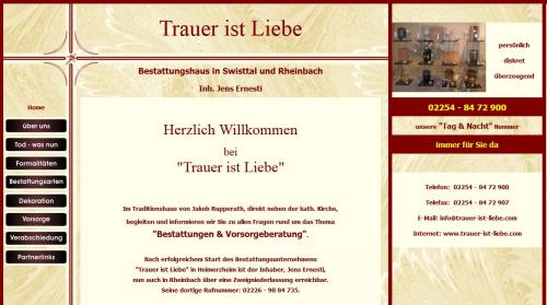 Firmenprofil von: “Trauer ist Liebe“ Bestattungen in Swisttal und Rheinbach