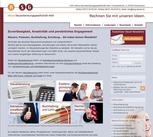 Firmenprofil von: Steuerberatung in Schweinfurt: ASG Aktiva Steuerberatungsgesellschaft mbH