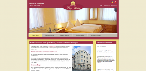 Firmenprofil von: Hotel Garni König Humbert in Erlangen