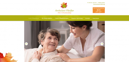 Firmenprofil von: Liebevoller Pflegedienst in Bergen auf Rügen: Ambulanter Alten- und Krankenpflegedienst M. Pfeiffer