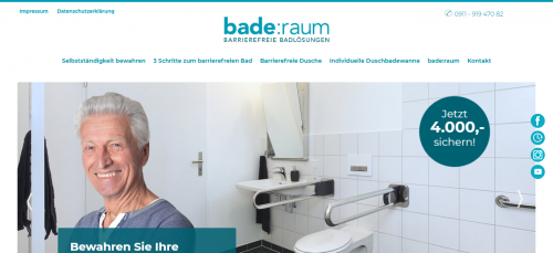 Firmenprofil von: Von der Badewanne zur barrierefreien Dusche - Umbau mit bade:raum in Bayern