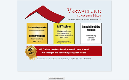 Firmenprofil von: Hausverwaltung Tischler-Unglaub in Bayreuth