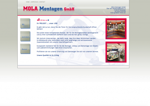 Firmenprofil von: Mola Montagen GmbH: Der organisierte Ladenbau aus Hettstedt