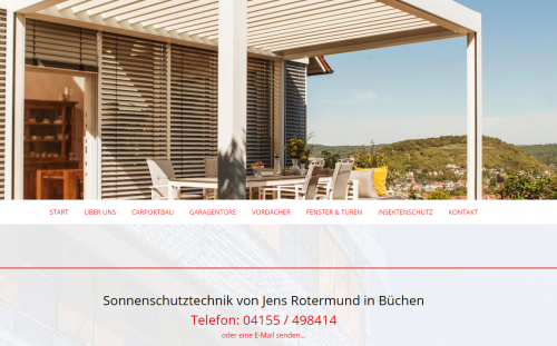 Firmenprofil von: Jens Rotermund Rollladen- und Sonnenschutztechnik: Hochwertiger Sonnenschutz aus Büchen
