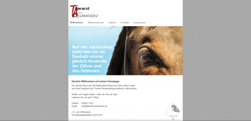 Firmenprofil von: Kaltes Plasma zur Wundbehandlung beim Pferd – Tierarzt von Olnhausen 