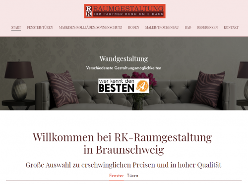 Firmenprofil von: Ihr professioneller Partner für Markisen in Braunschweig Südstadt – RK Raumgestaltung 