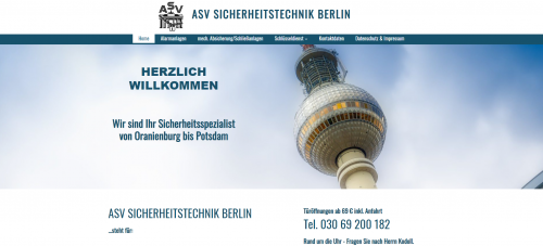 Firmenprofil von: Schlüsseldienst in Berlin Heiligensee: ASV Sicherheitstechnik