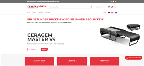 Unser Ceragem-Onlineshop  in Ludwigshafen am Rhein