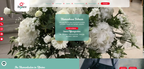 Webseite von: Florale Konzepte für den gesamten Hochzeitstag Florale Konzepte für den gesamten Hochzeitstag in Rheine