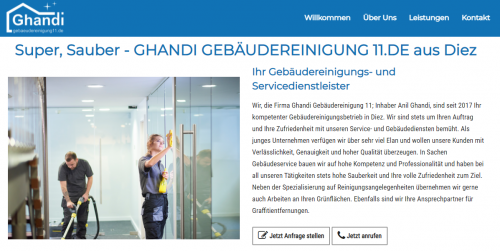 Firmenprofil von: Professionelle Gebäudereinigung in Diez – Team Ghandi